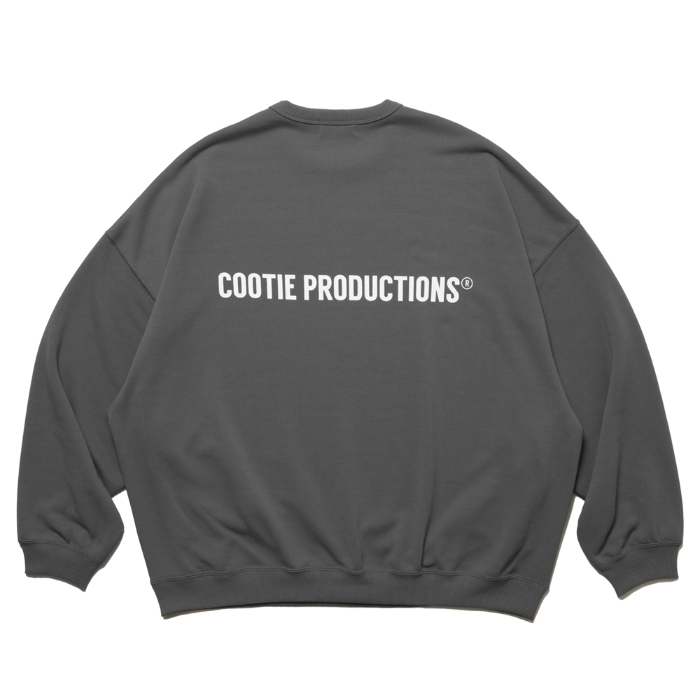 COOTIE PRODUCTIONS/Dry Tech Oversized Sweat Crew（Gray）［ドライ
