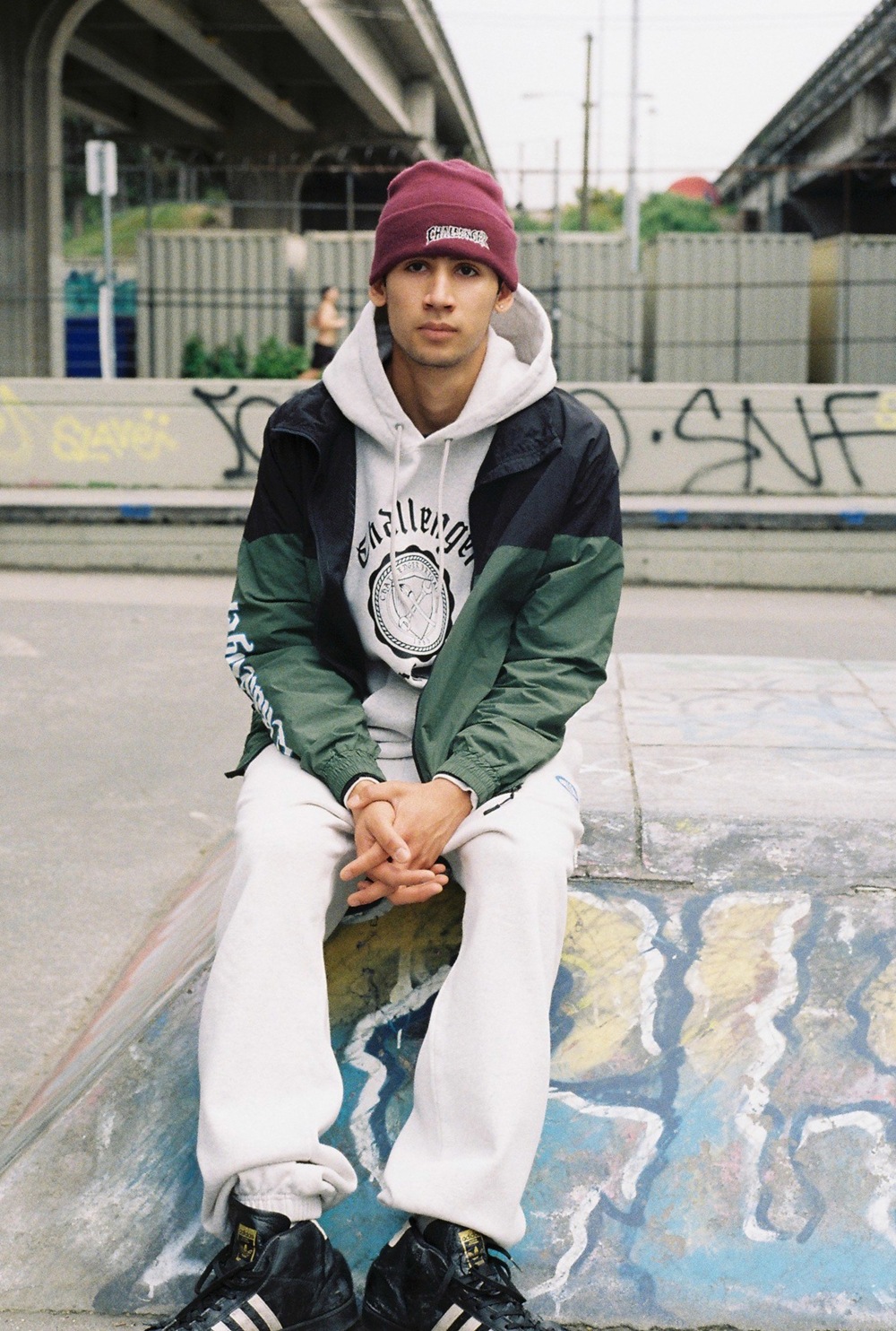 CHALLENGER/TRACK ZIP JACKET（GREEN/BLACK）［トラックジップJKT-25