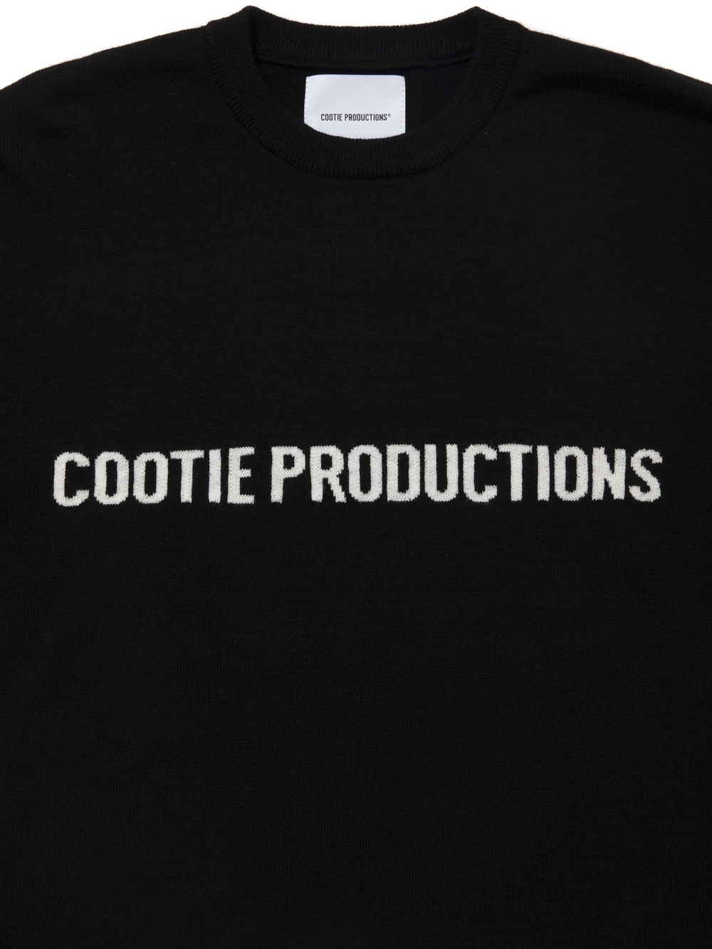 COOTIE PRODUCTIONS/Intarsia Crew Sweater（Black）［インターシャ