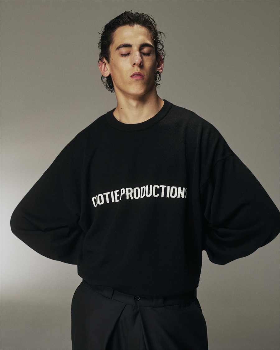 COOTIE PRODUCTIONS/Intarsia Crew Sweater（Black）［インターシャ