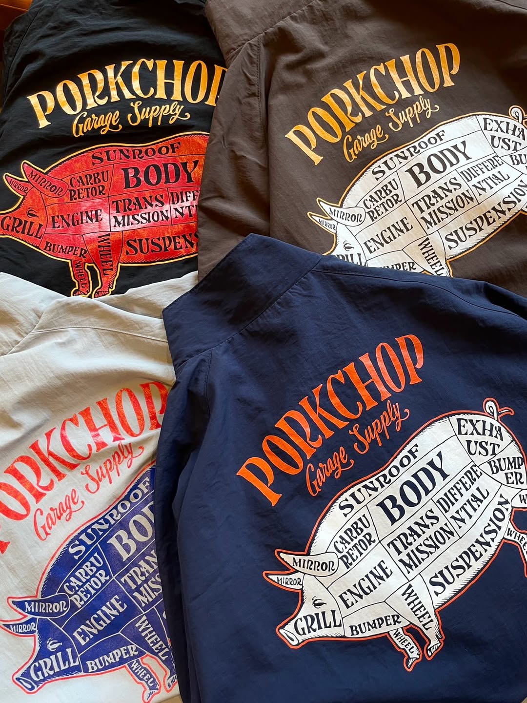 PORKCHOP/PORK BACK NYLON JKT（NAVY）［ポークバックナイロンJKT-25