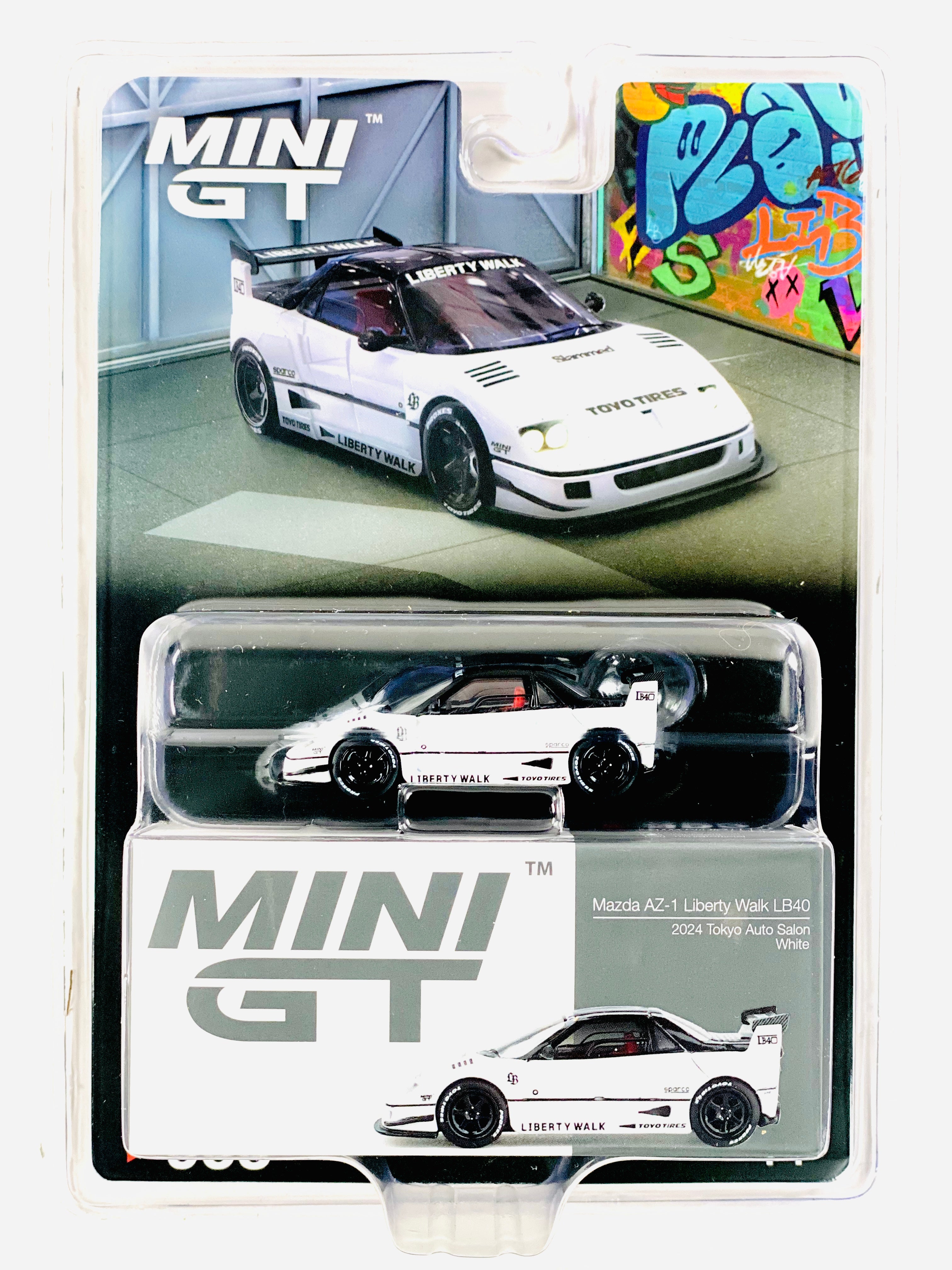 Mini GT Mijo Exclusive Mazda AZ-1 Liberty Walk LB40 White 2024