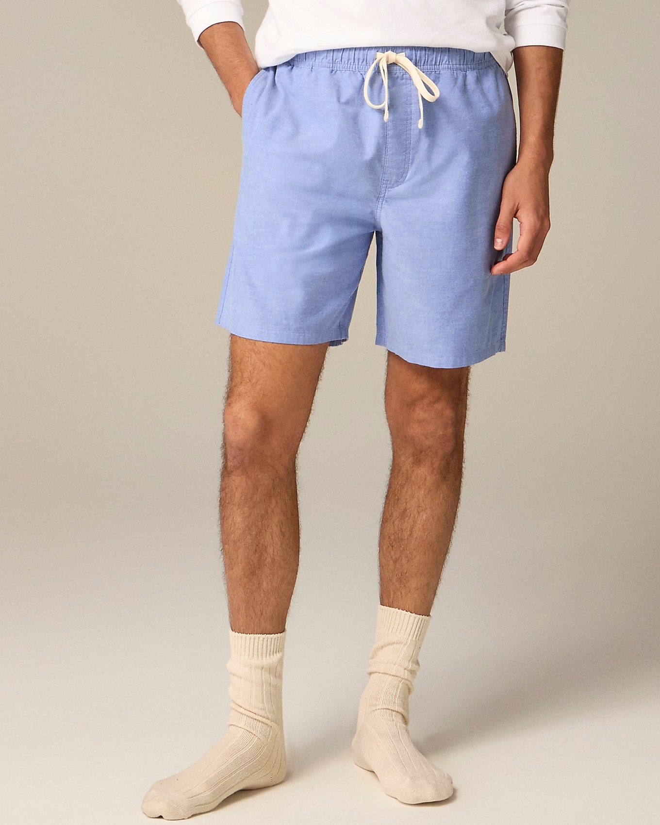 7'' Lounge Short In Broken-in Oxford Cloth For Men | J.Crew