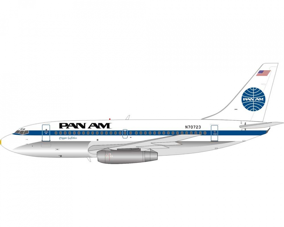 www.JetCollector.com: Pan Am B737-200 w/stand N70723 1:200 Scale
