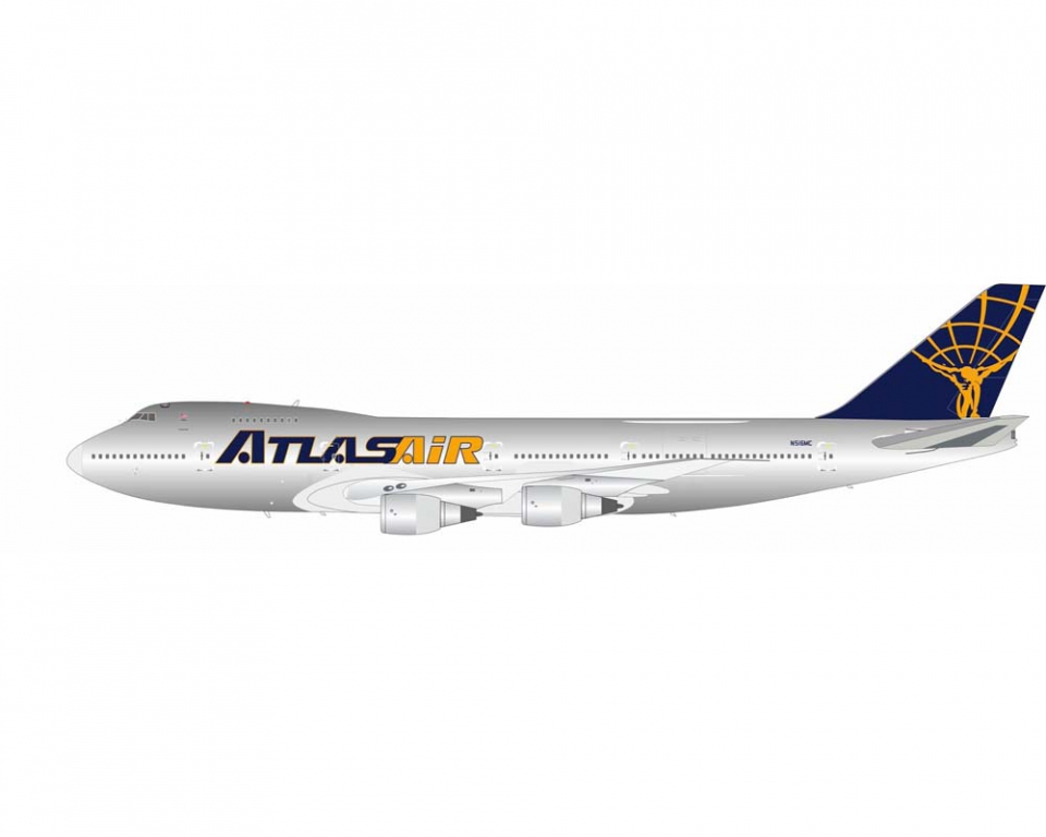www.JetCollector.com: Atlas Air B747-200 polished, w/stand N516MC
