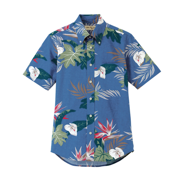 FB4518U】 アロハシャツ(リーフ柄) | オリジナルTシャツのプリント作成