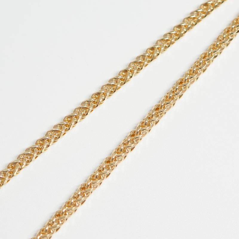 スパイクチェーン ネックレス K18 幅3.5mm 1.0φ 50cm