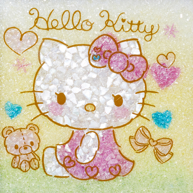 ジュエリー絵画『きゅんきゅんグリーン』ハローキティ