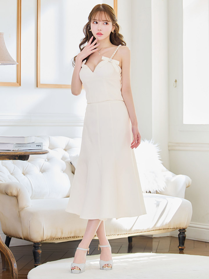 sifeel/シフィール】パールキャミソールセットアップリボンドレス