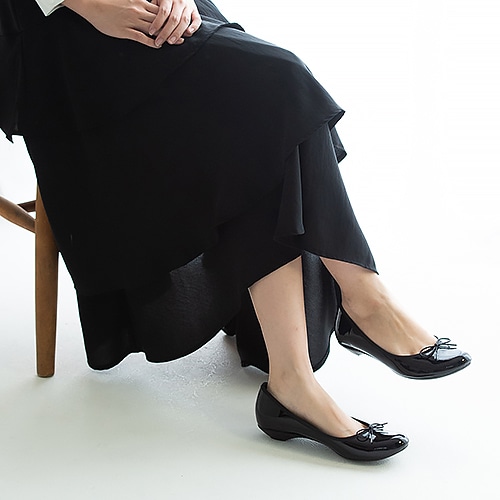 晴雨兼用】【急な雨にも安心】レインモールドソールバレエシューズ