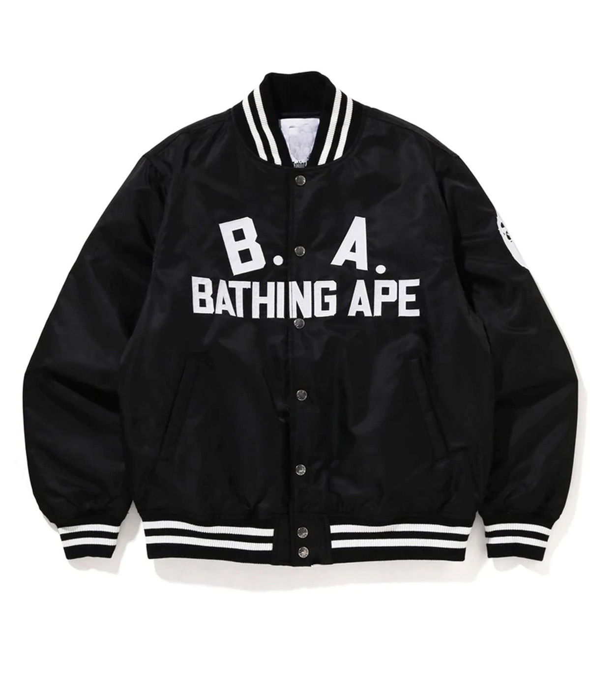 Burgundy / Blue / Black A Bathing Ape B.A. Varsity Jacket - Jacket