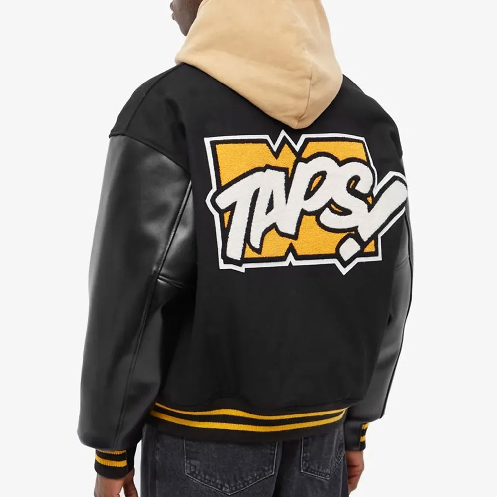 Black Toon Wtaps Varsity Jacket - Jackets Masters