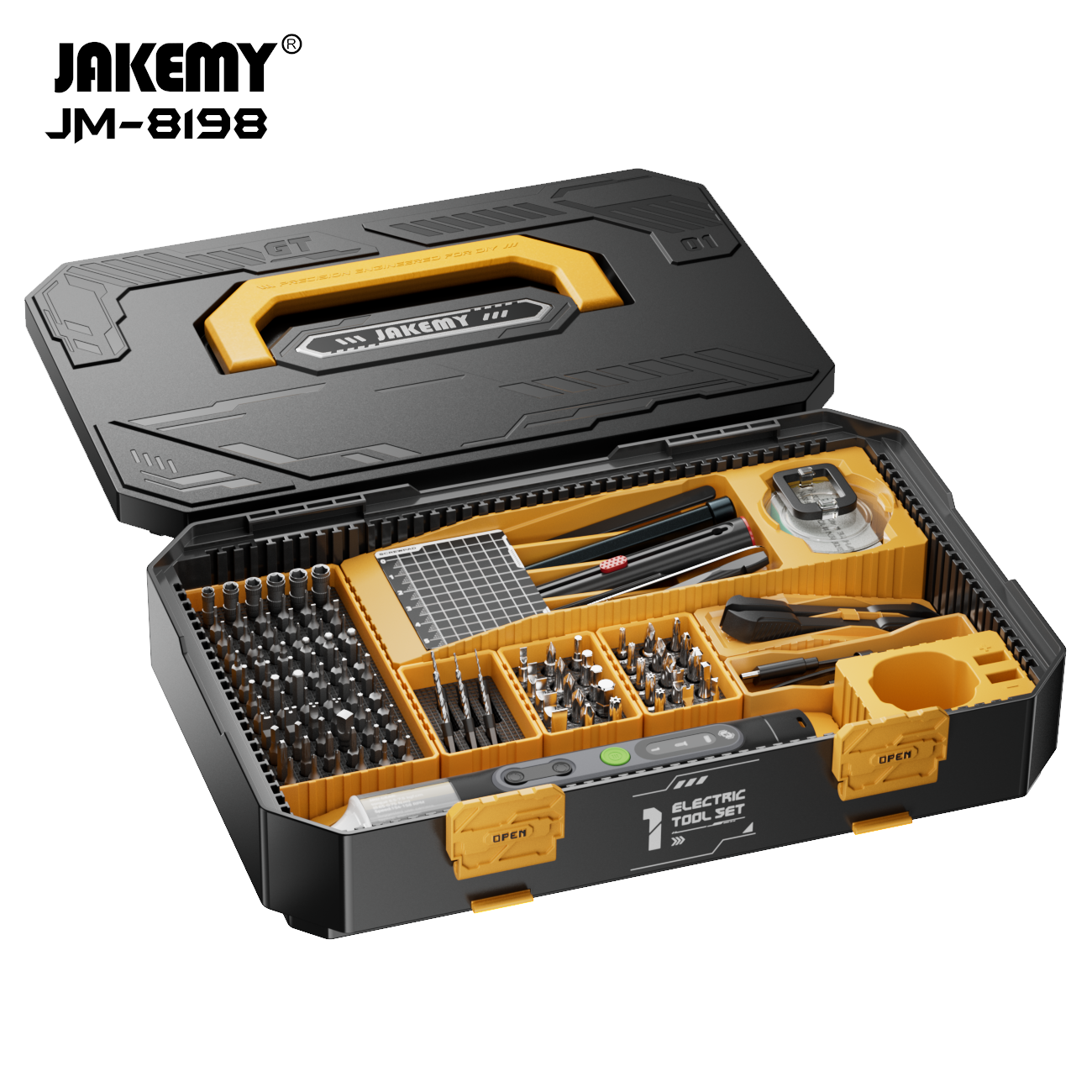 JM-8198 135 in 1 Electric Torque Screwdriver Set - Jakemy