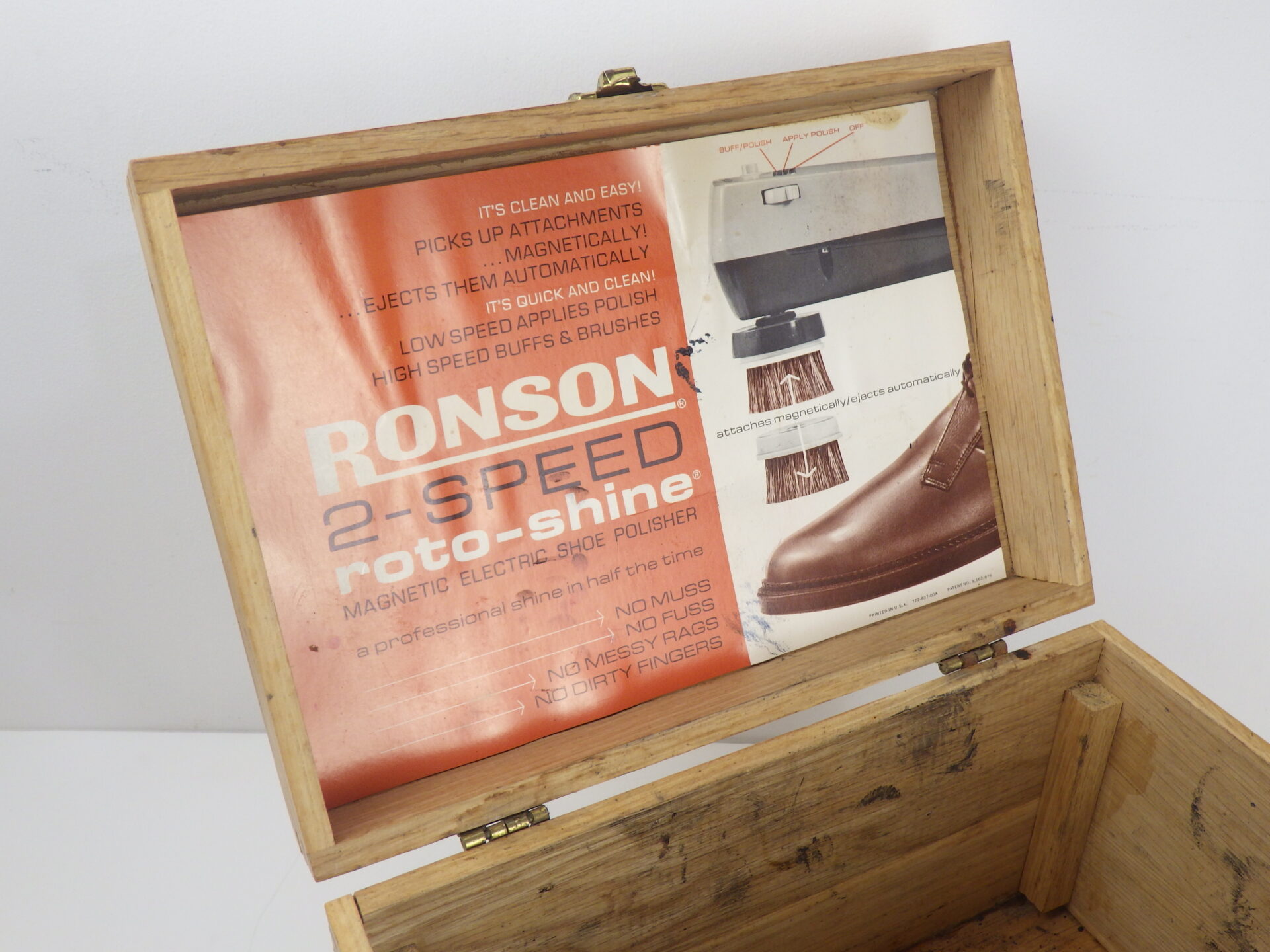 Vintage RONSON Shoe care Chest ビンテージ シューケアボックス C
