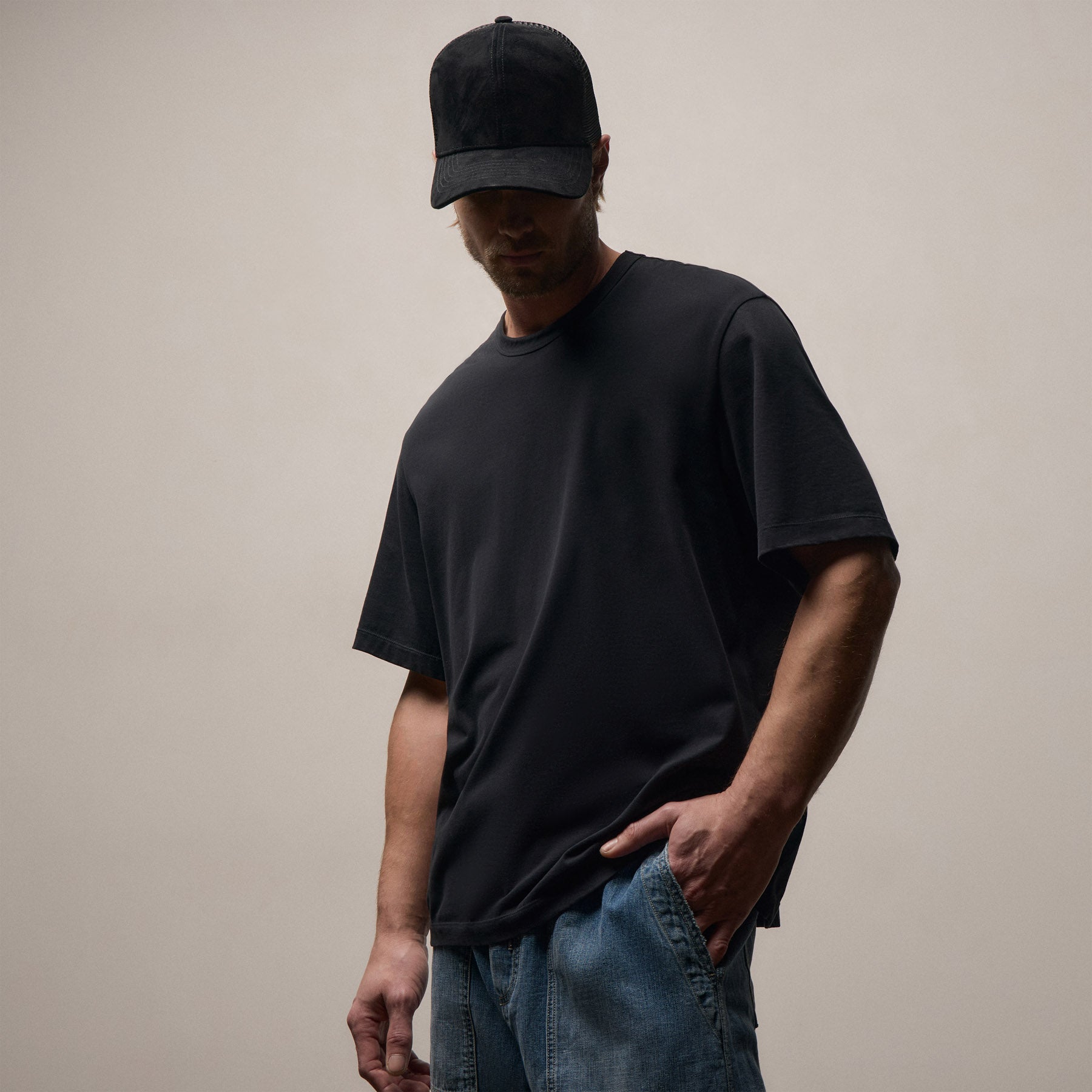 Clear Jersey Crew - Wolf Pigment | James Perse Los Angeles