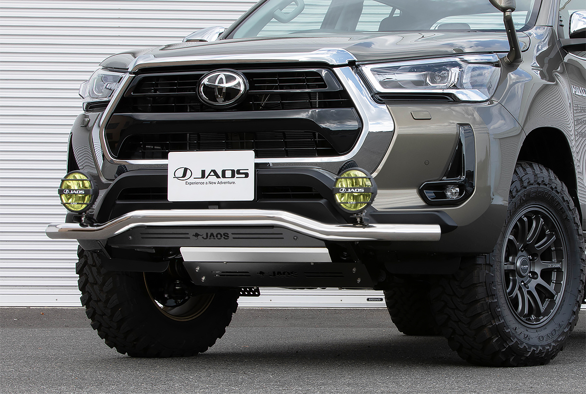 JAOS フロントスキッドバー ポリッシュ／ブラック ハイラックス 125系