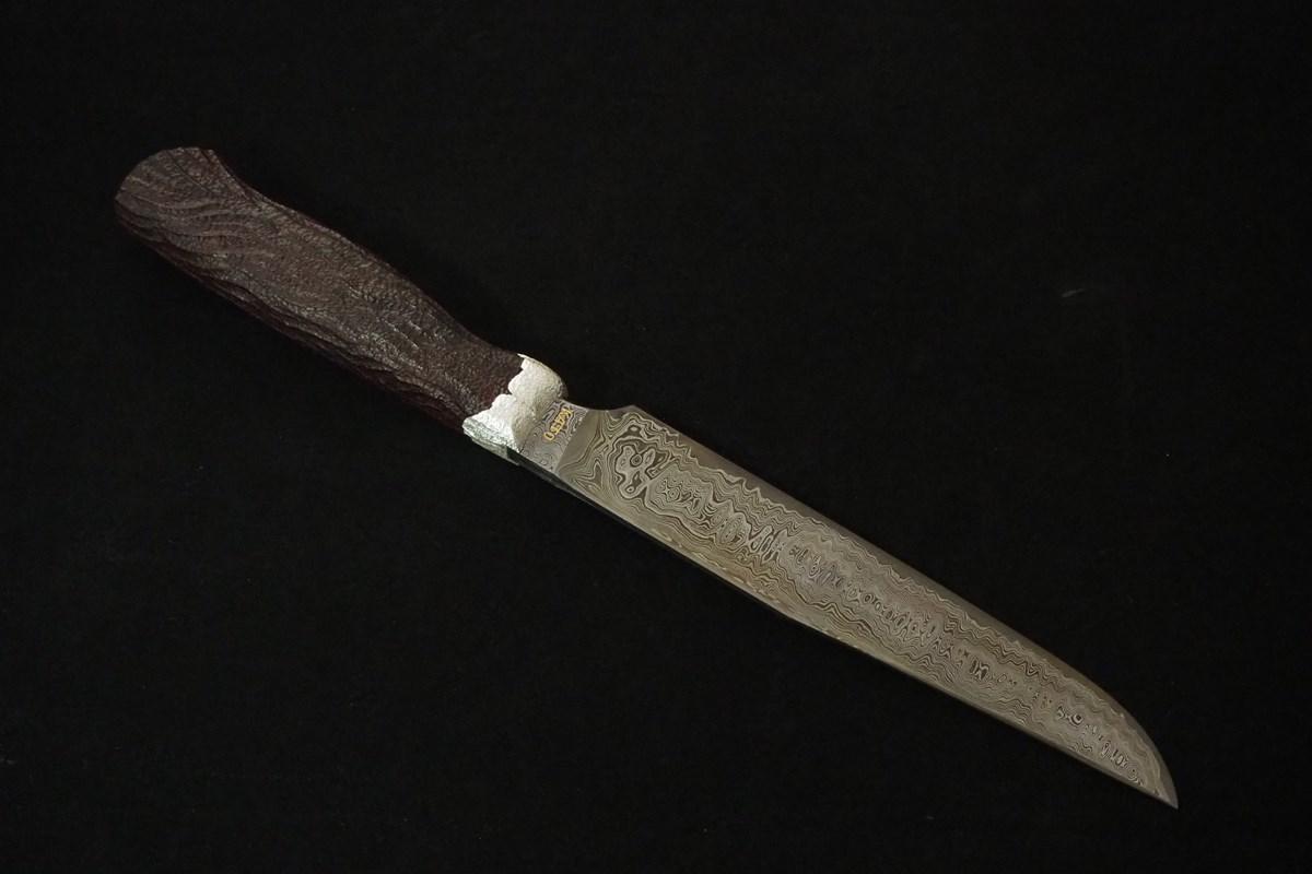 刀匠・加藤 清志 KATO ニッケルダマスカス牛刀170㎜ （イングリッシュ