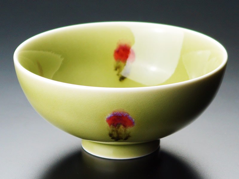 有田焼】茶碗 天龍寺青磁花片紋