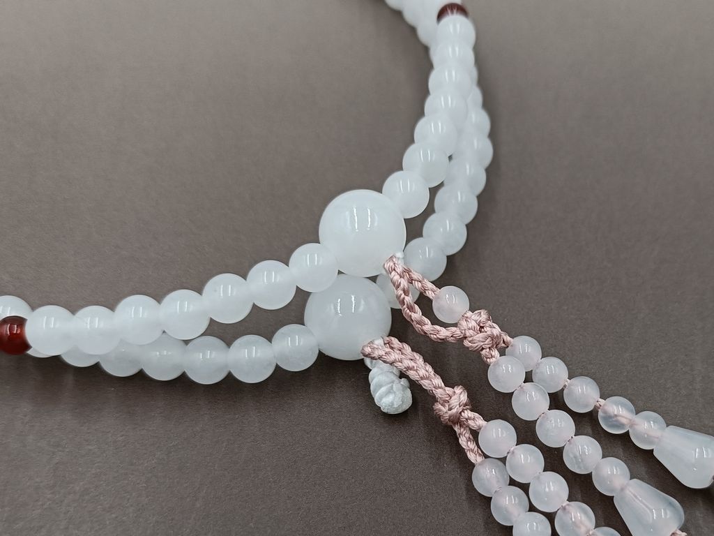 ホワイトオニキス 四天瑪瑙 梵天カガリ房（灰桜） 真言宗（振分） 女性