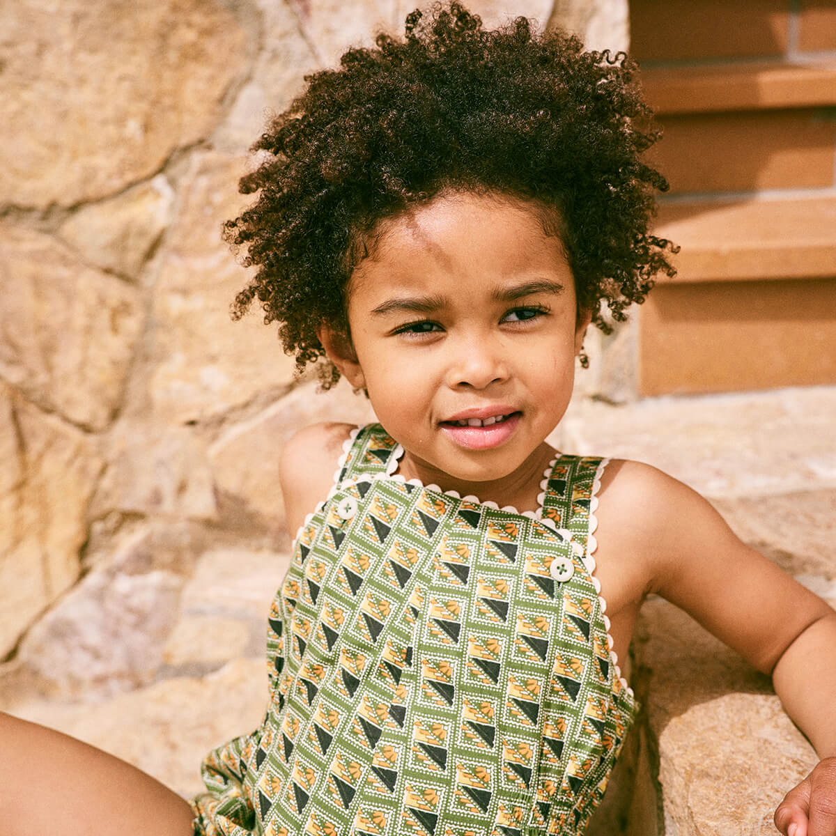 Bobbi Romper in Lawn Stamps by Misha & Puff- Last Ones In Stock