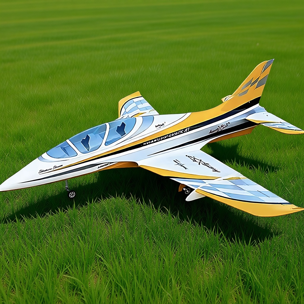SebArt Mini Avanti S V2 90mm Jet 1,36m ARF (White/Yellow) - JP
