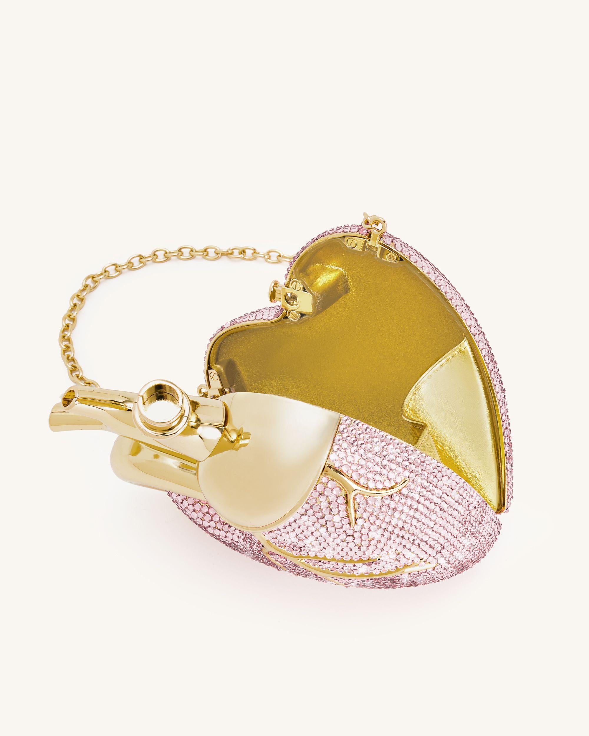 Maren Artificial Crystal Heart Shaped Bag - Pink - JW PEI LATAM