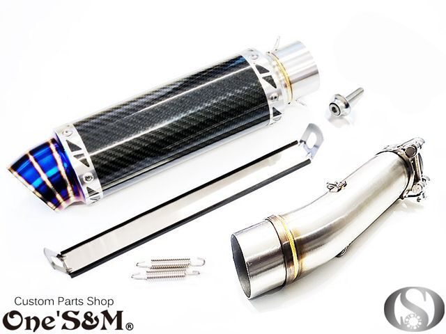 ☆送料込！ 純正エキパイ対応 50.8mm マフラー中間パイプ付き スリップ