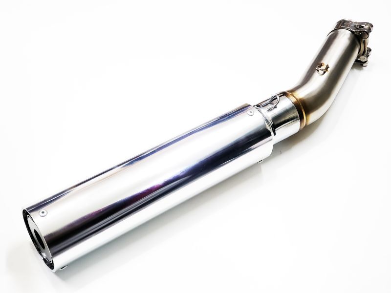 送料込！ 純正エキパイ対応 50.8mm マフラー中間パイプ付き スリップ