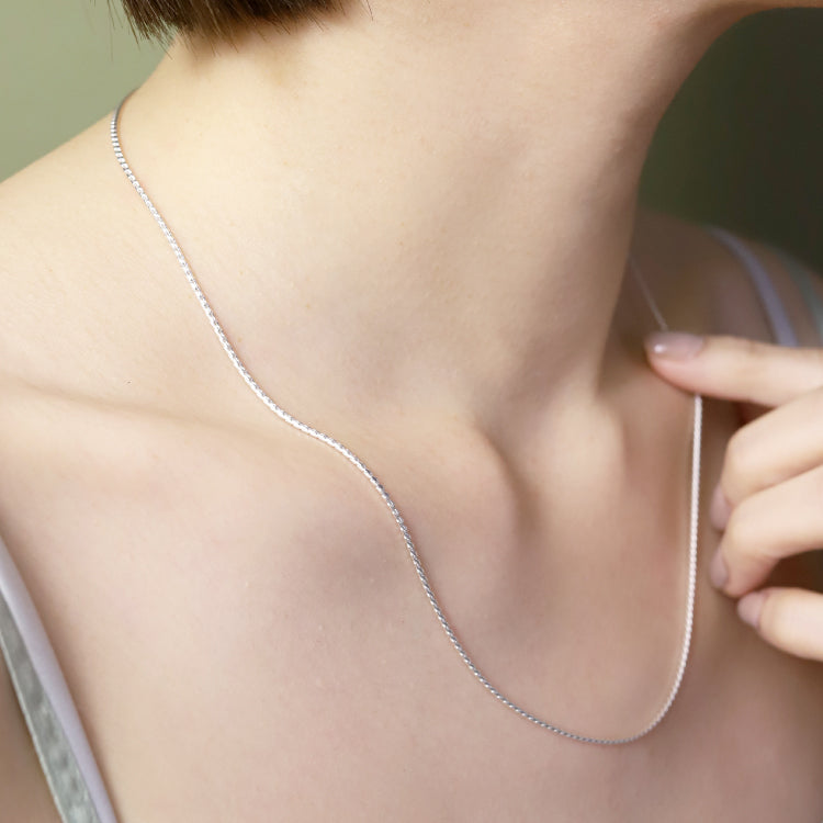 ツイストチェーンネックレス SV 50cm
