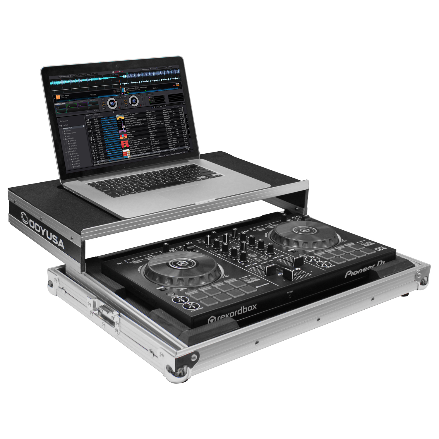 Low Profile Pioneer DDJ-400 / DDJ-RB / DDJ-SB3 Flight Case with