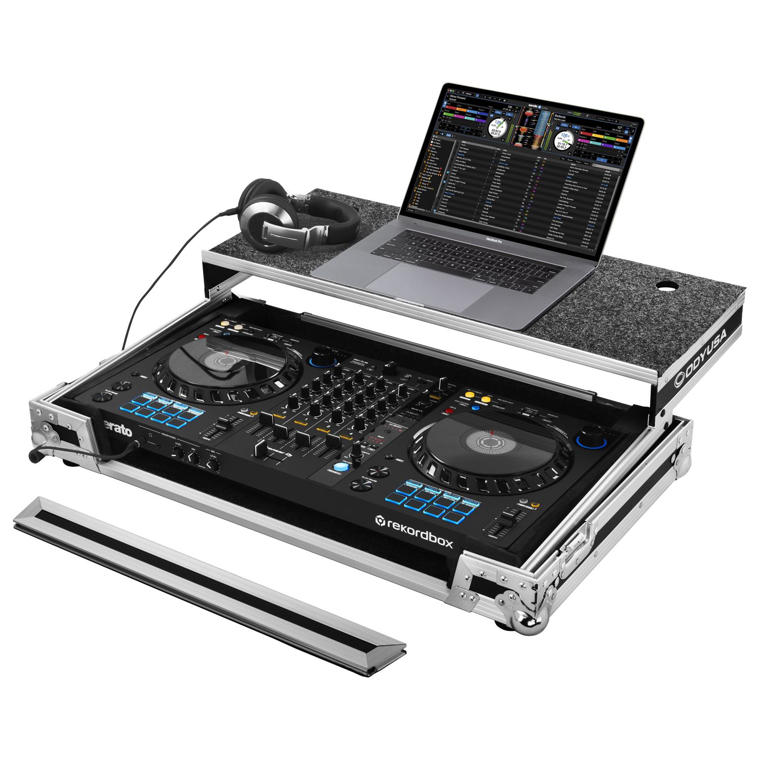 Pioneer DDJ-FLX6 ATA Flight Case with Glide Laptop Platform