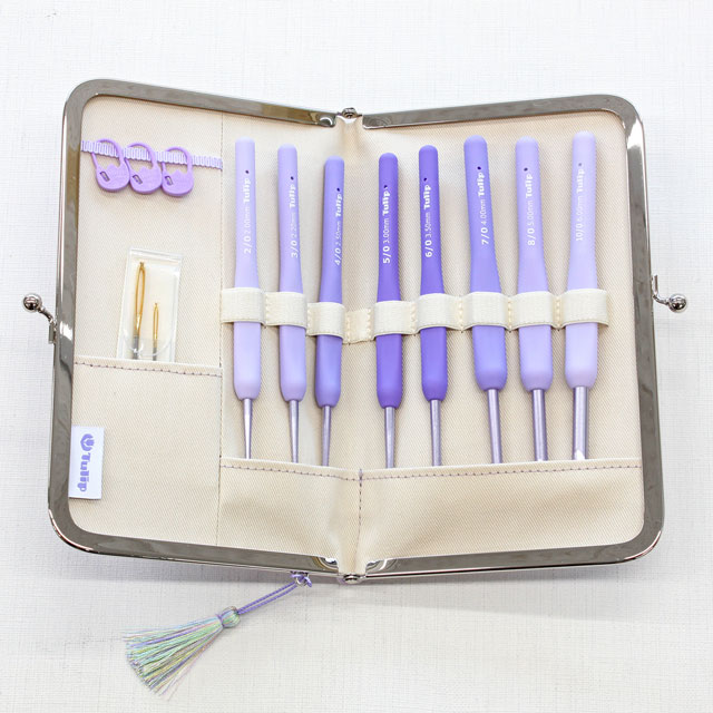 Tulip-チューリップ- エティモ ムラサキ クッショングリップ付きかぎ針