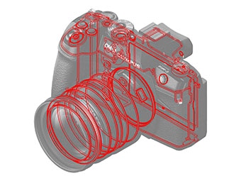 AF/AE追従で最高18コマ/秒の高速連写を実現、ミラーレス一眼カメラ