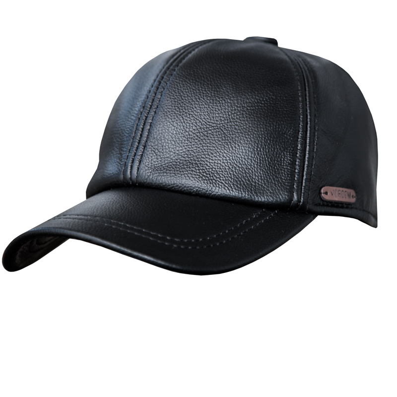 レザーキャップ（ブラック）/Leather Cap(Black) キャップ・ニットキャップ
