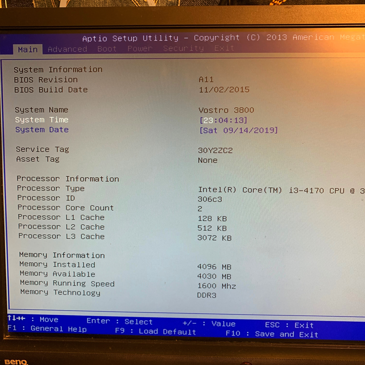 ジャンク品☆通電・BIOS起動まで確認済み DELL VOSTRO 3800 第4世代