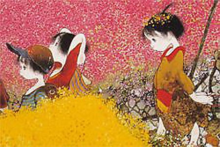 中島潔 花かずら | 絵画など美術品の販売と買取 | 東京・銀座 おいだ美術