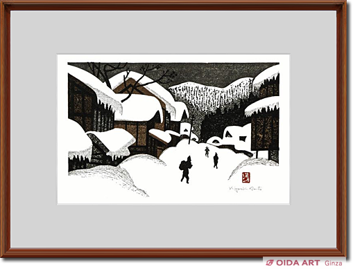 斎藤清 会津の冬 | 絵画など美術品の販売と買取 | 東京・銀座 おいだ美術