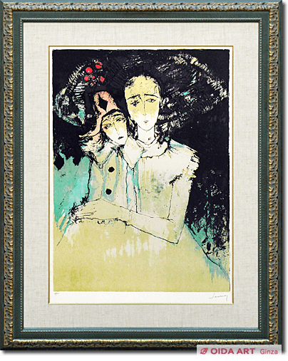 山口 草四郎氏 作 「パリーの少女」油絵 15号