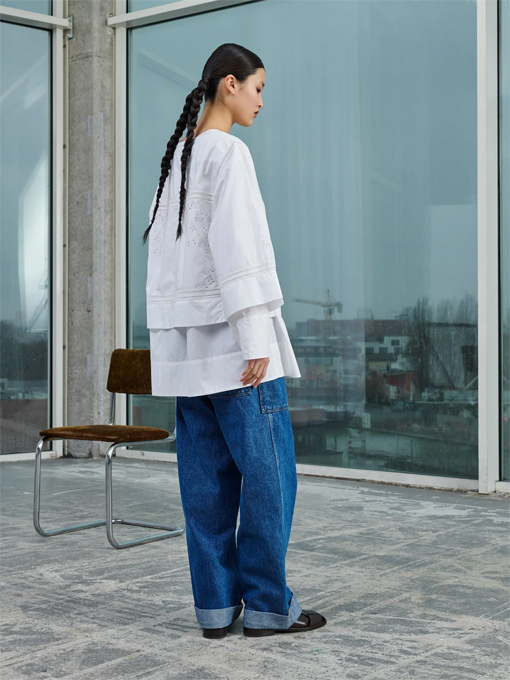 soeur スール レディース エンブロイダリー刺繍オーバーブラウス OTTI