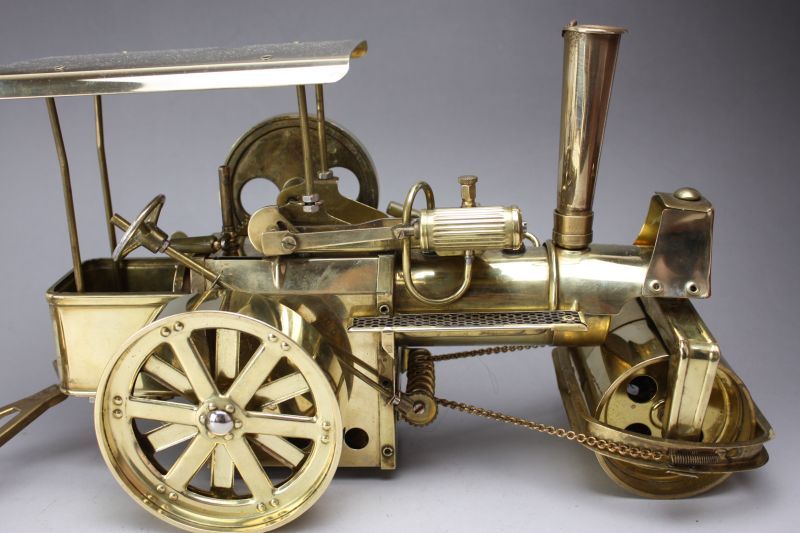 Wilesco D367 Steam Roller＆Tractor Brass/West Germany キャンプ