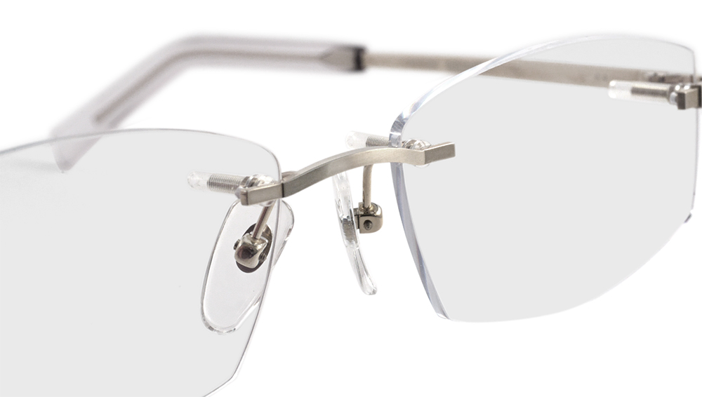 14金ホワイトゴールド縁なしメガネ MR03KJ NX1552 | トリプル銀座