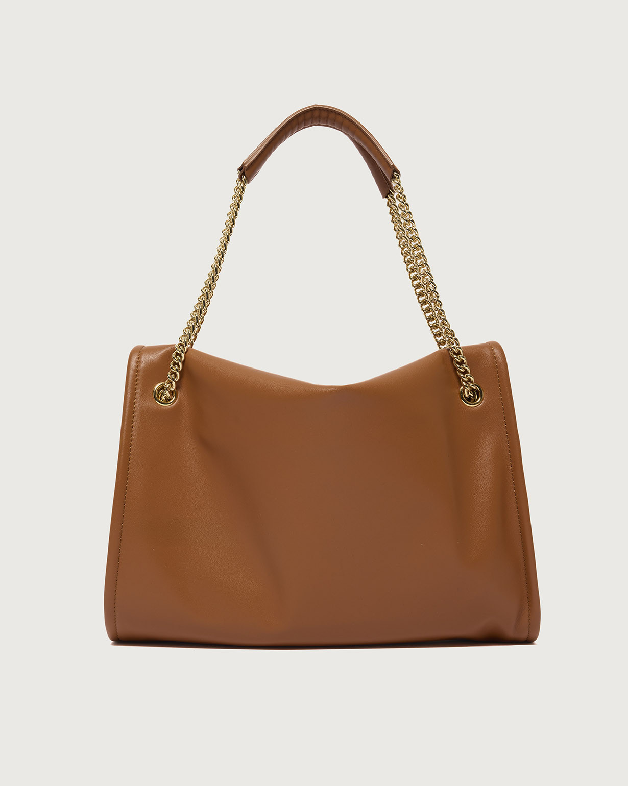 Orciani Borsa Venus Nappa Midi a spalla in pelle, colore AMBER