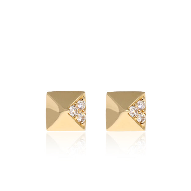 K18/Pt「ダイヤスタッズ」ピアス｜【オレフィーチェ】Orefice
