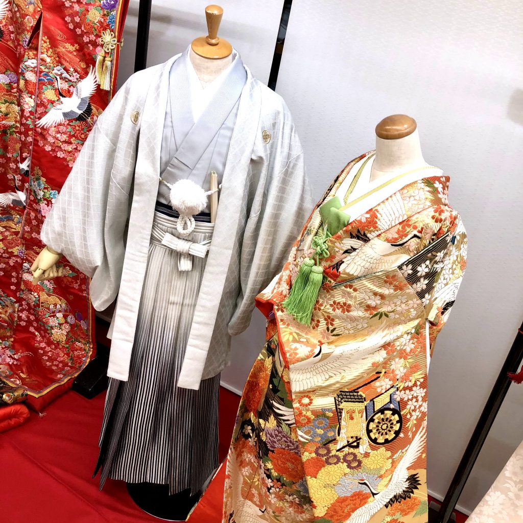 和装スペースを婚礼衣装に模様替え！白無垢や色打掛を展示しました