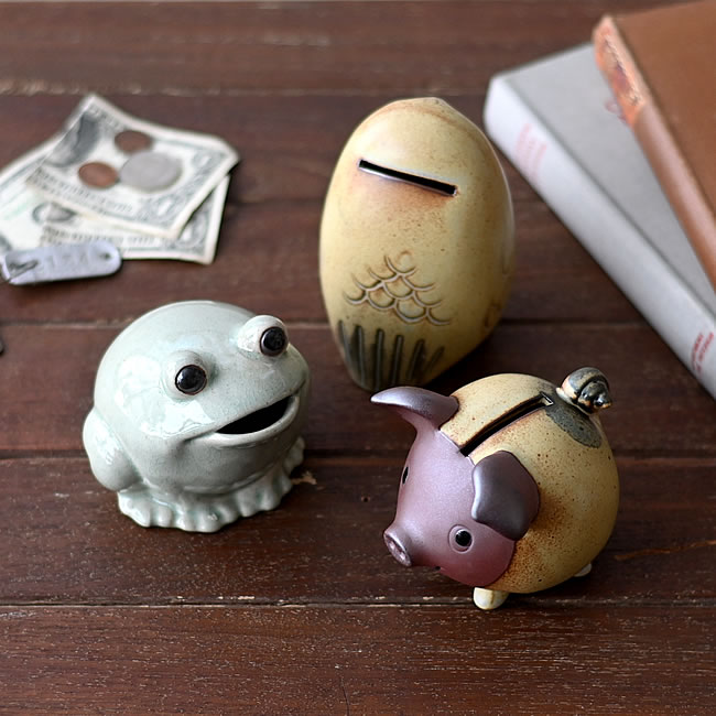陶器の小さな貯金箱 | ゼネラルストア オルネ