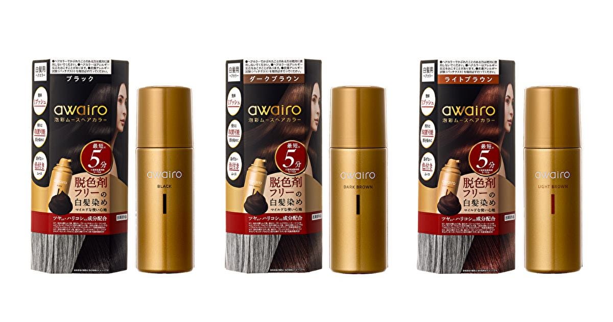 時短美髪染毛の白髪染め！新ブランド『awairo（アワイロ）』ムースヘア