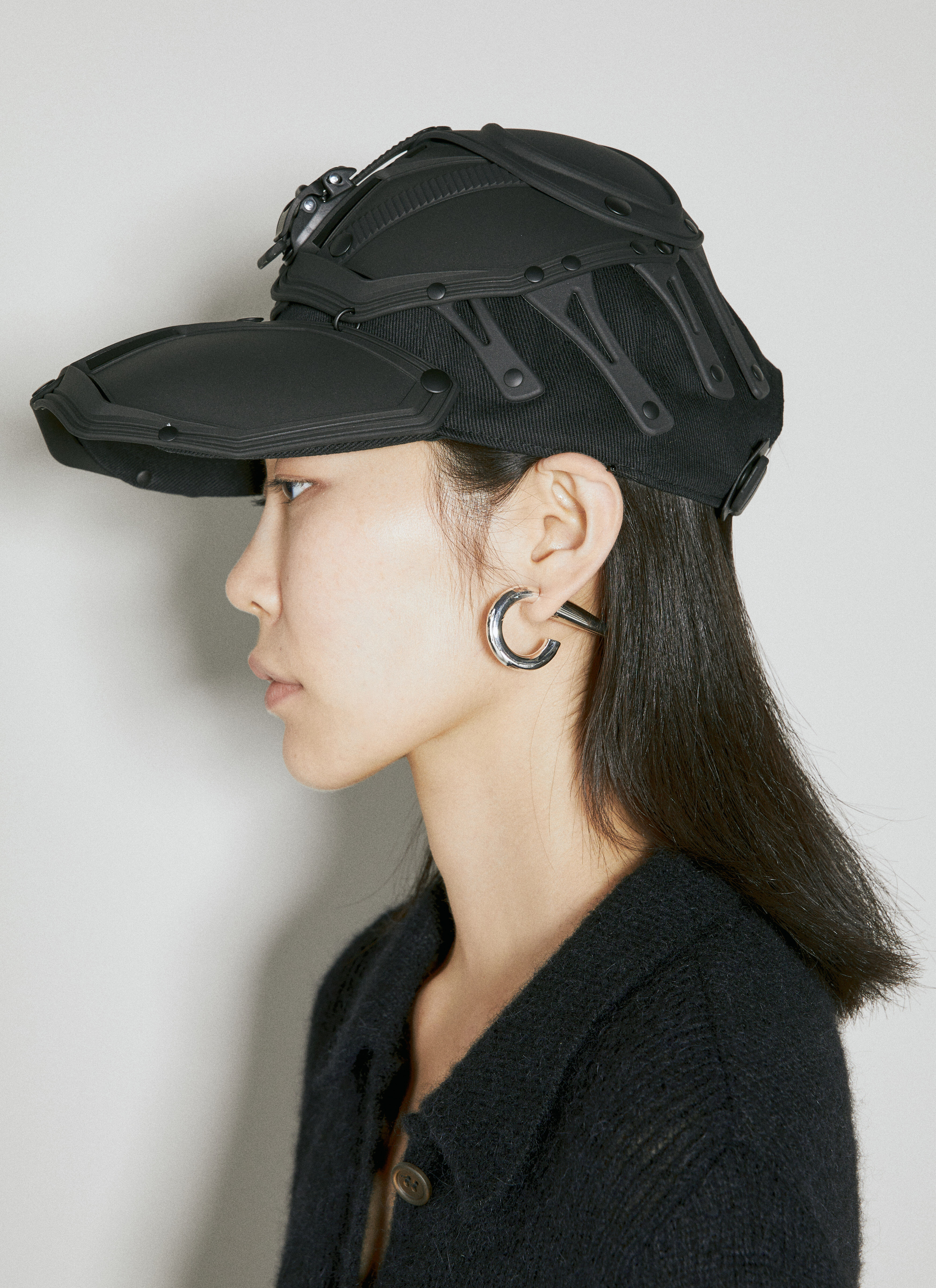 Innerraum レディース ヘルメット ベースボールキャップ の ブラック