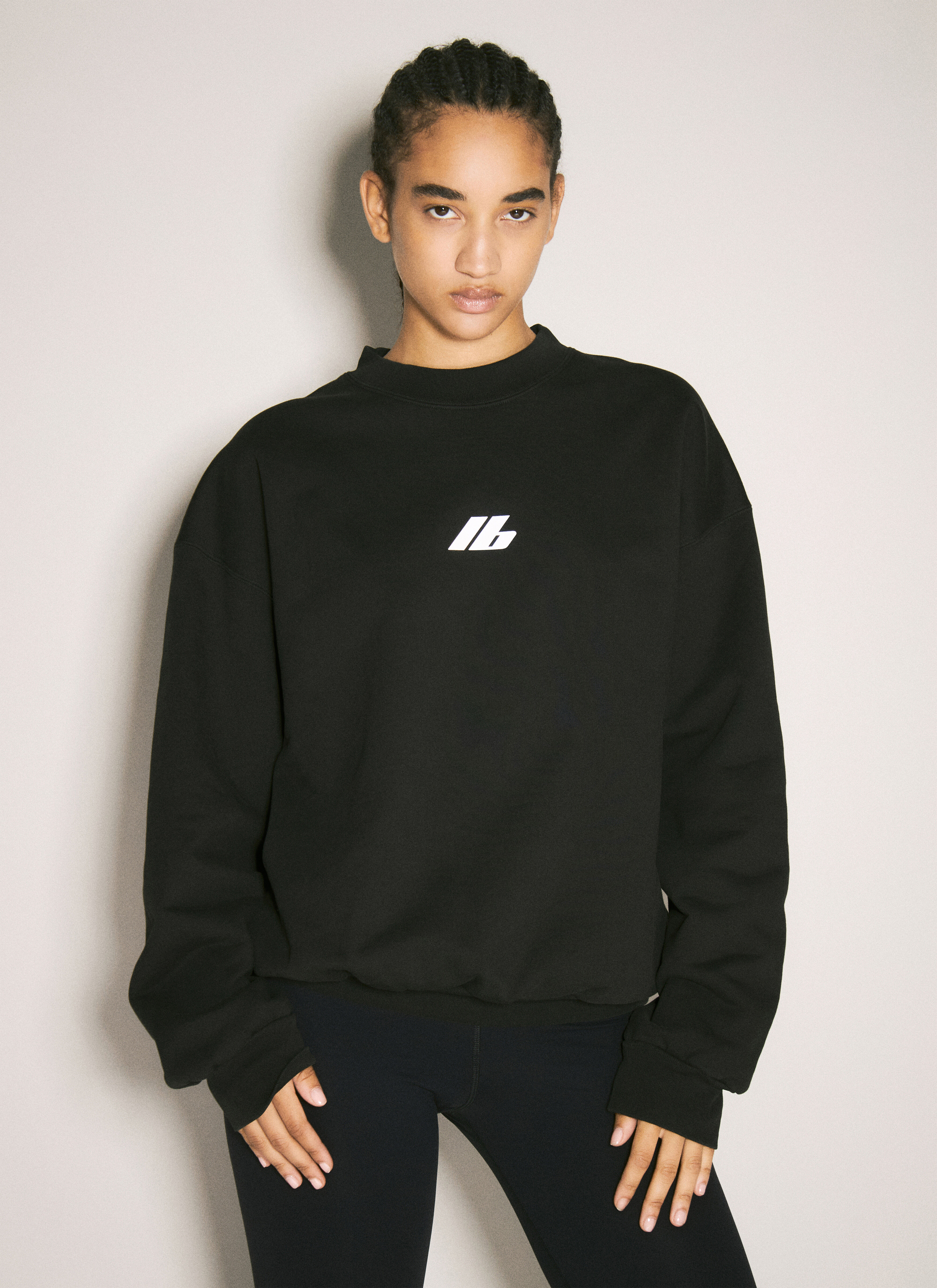 Balenciaga Women's' Activewear Crewneck Sweatshirt in Black | LN-CC®