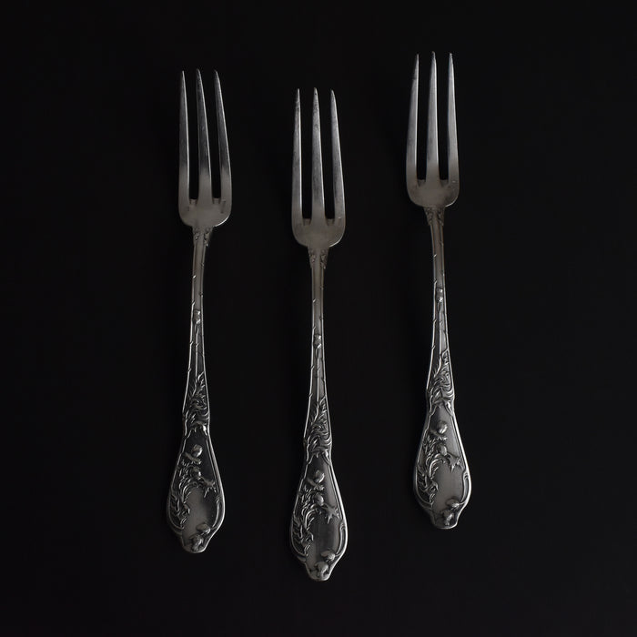 アンティークフォーク 銀メッキ Boulenger Chardons (アザミ） — Loane