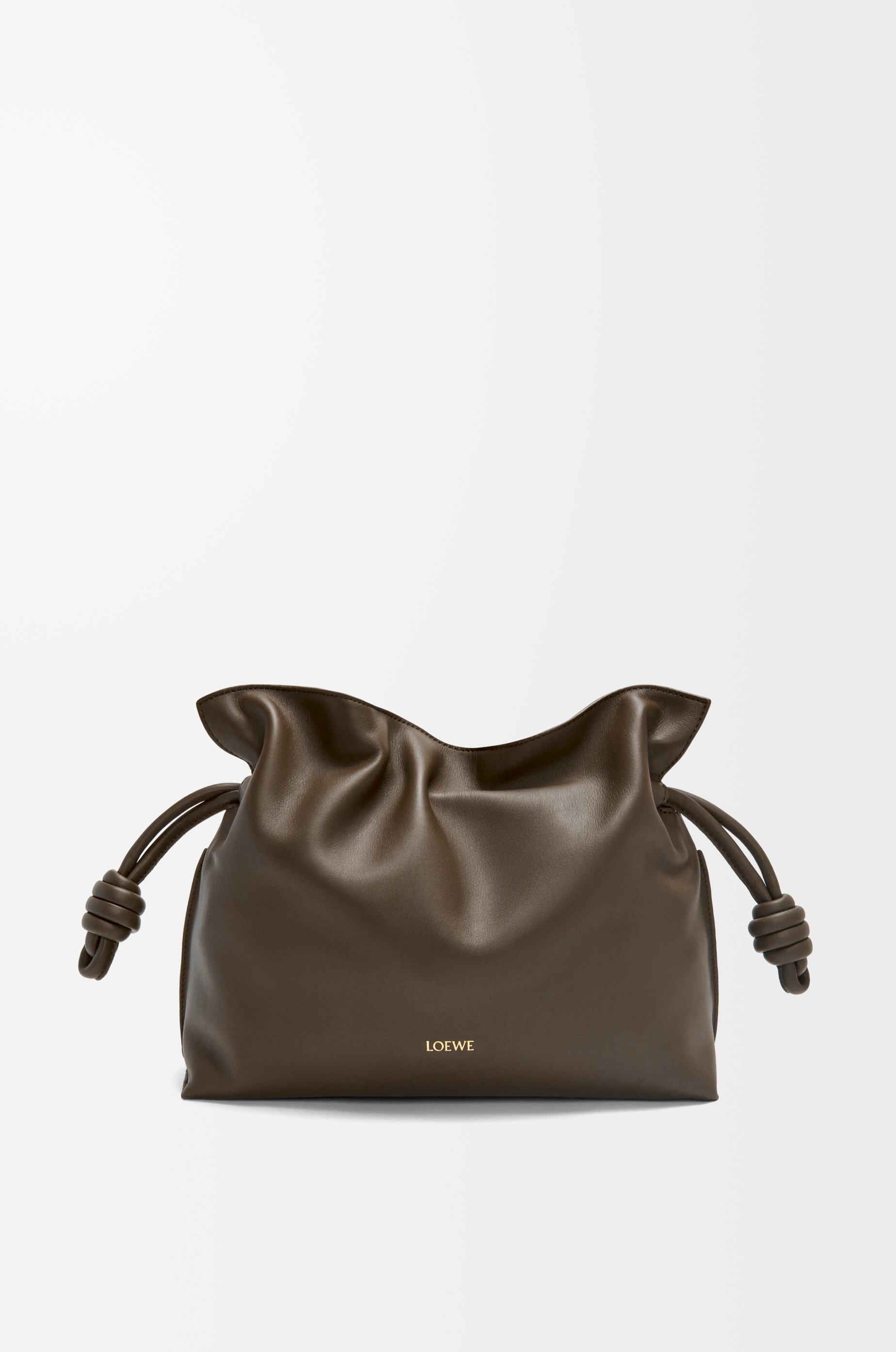 Medium Flamenco clutch in nappa calfskin Brown - LOEWE USA